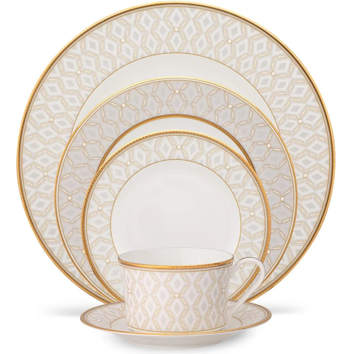 Aparelho de Jantar Porcelana Elegance Chanel - Serve 06 pessoas / EXCLUSIVO