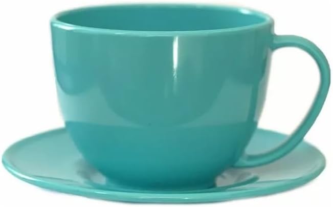 Kit De 6 XíCaras De Chá 200 Ml + 6 Pires Em AcríLico Cozinha Café