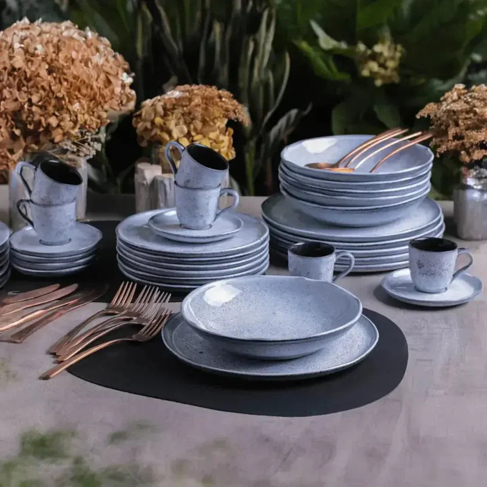 Aparelho de Jantar  Orgânico Branco Retrô  - Servir 06 pessoas (PRÉ-VENDA)