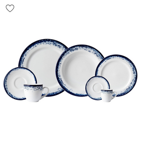 Aparelho de Jantar Decoração Névoa - Serve 06 pessoas